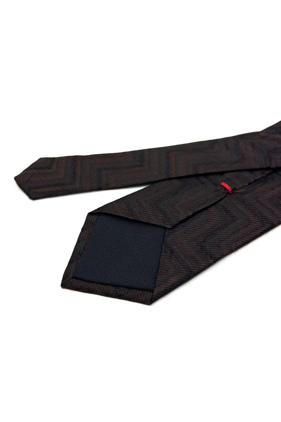 Moscano Style Kahverengi Motif Desen İtalyan İpek Kravat İK1876