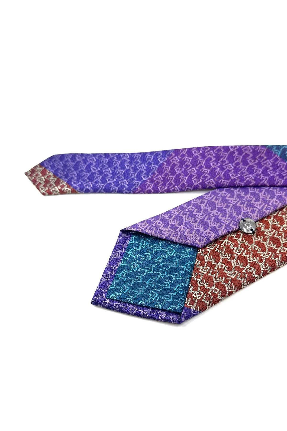 Motif Desen Çok Renkli Patchwork Klasik Kravat KK12169