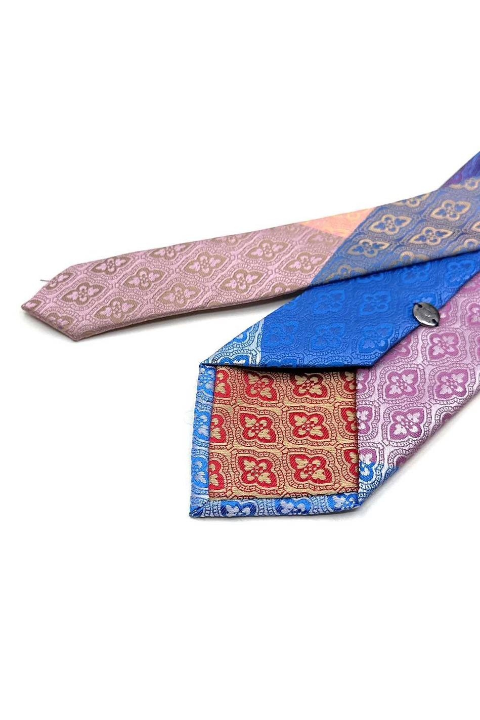 Motif Desen Çok Renkli Patchwork Klasik Kravat KK13366