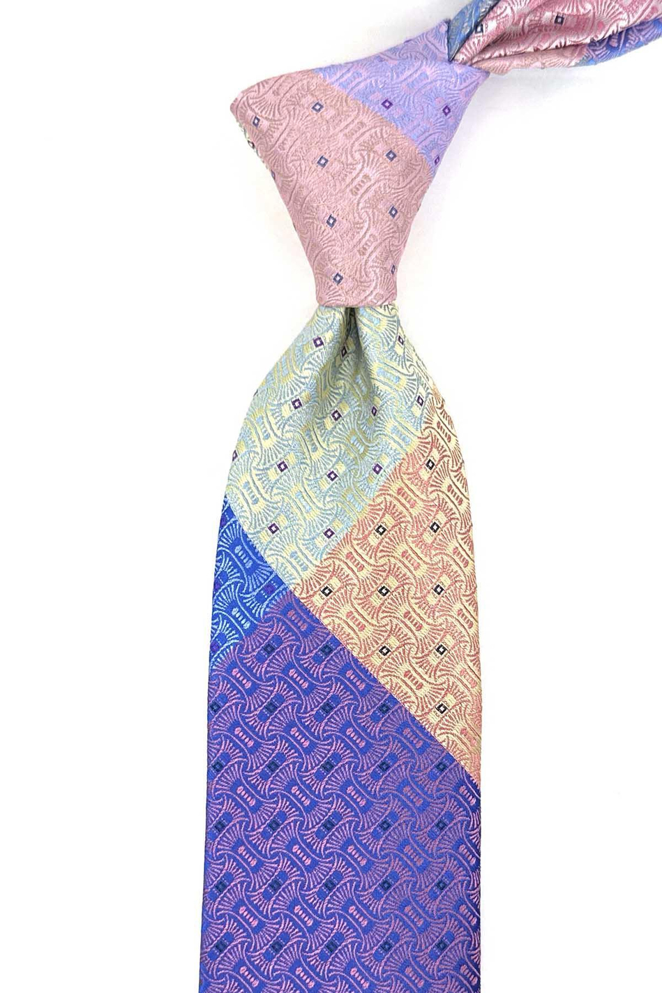 Motif Desen Çok Renkli Patchwork Kravat KK13279