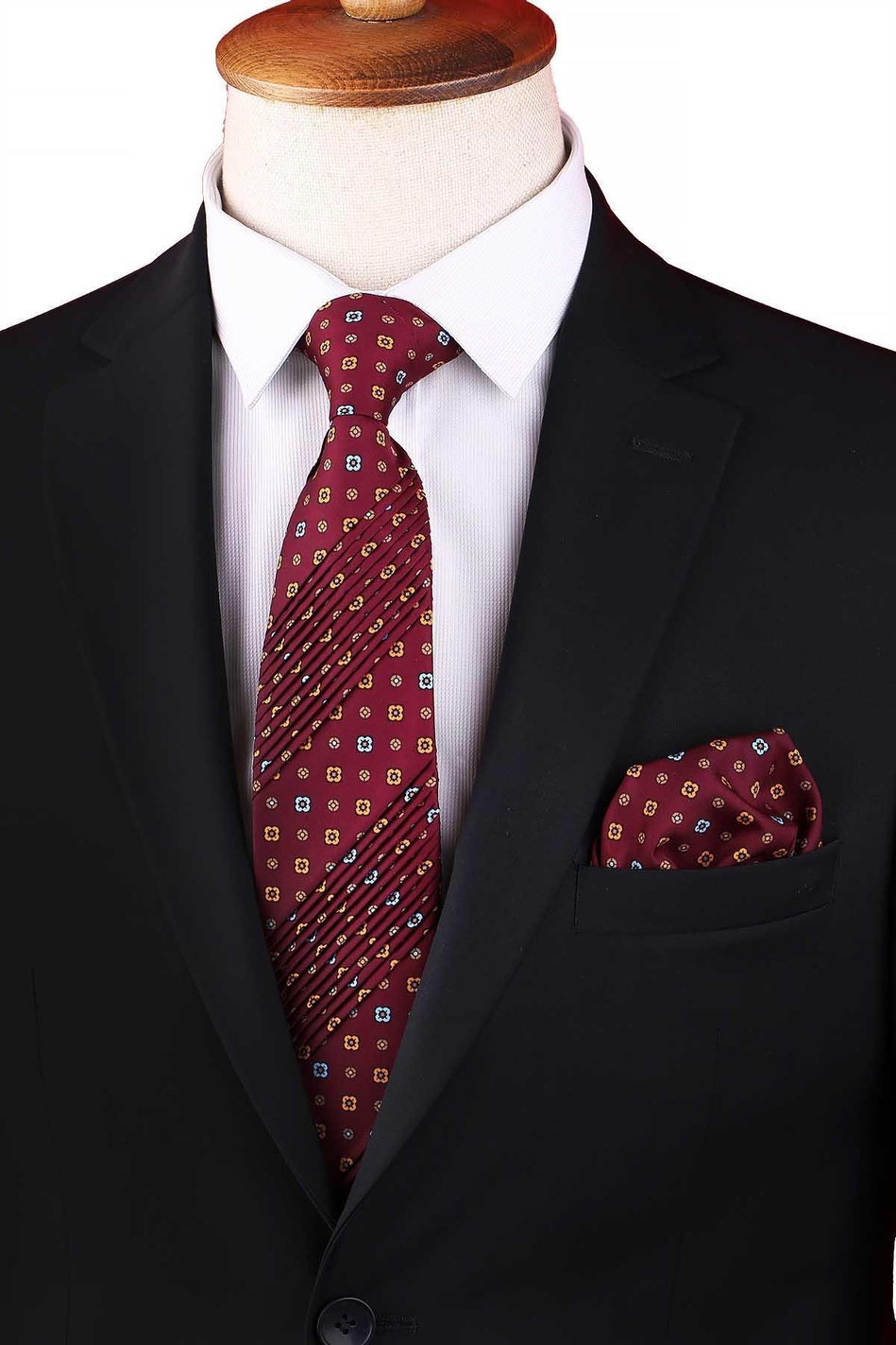 Murazzorotto Style Bordo Küçük Desen Piliseli Kravat CRK95