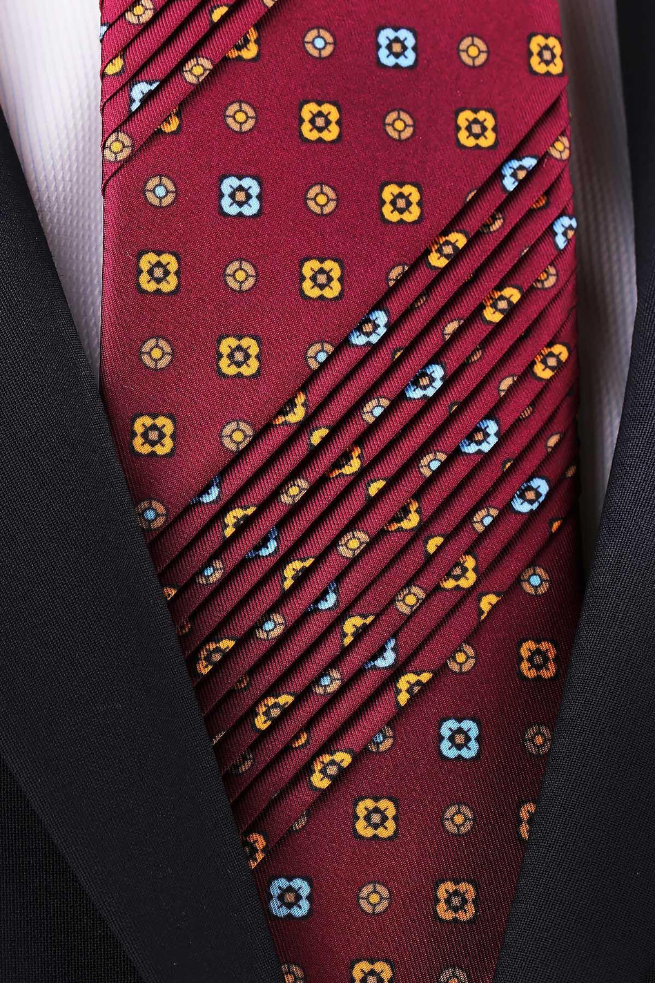 Murazzorotto Style Bordo Küçük Desen Piliseli Kravat CRK95