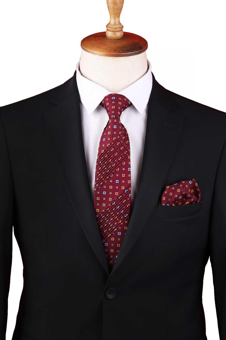 Murazzorotto Style Bordo Küçük Desen Piliseli Kravat CRK95