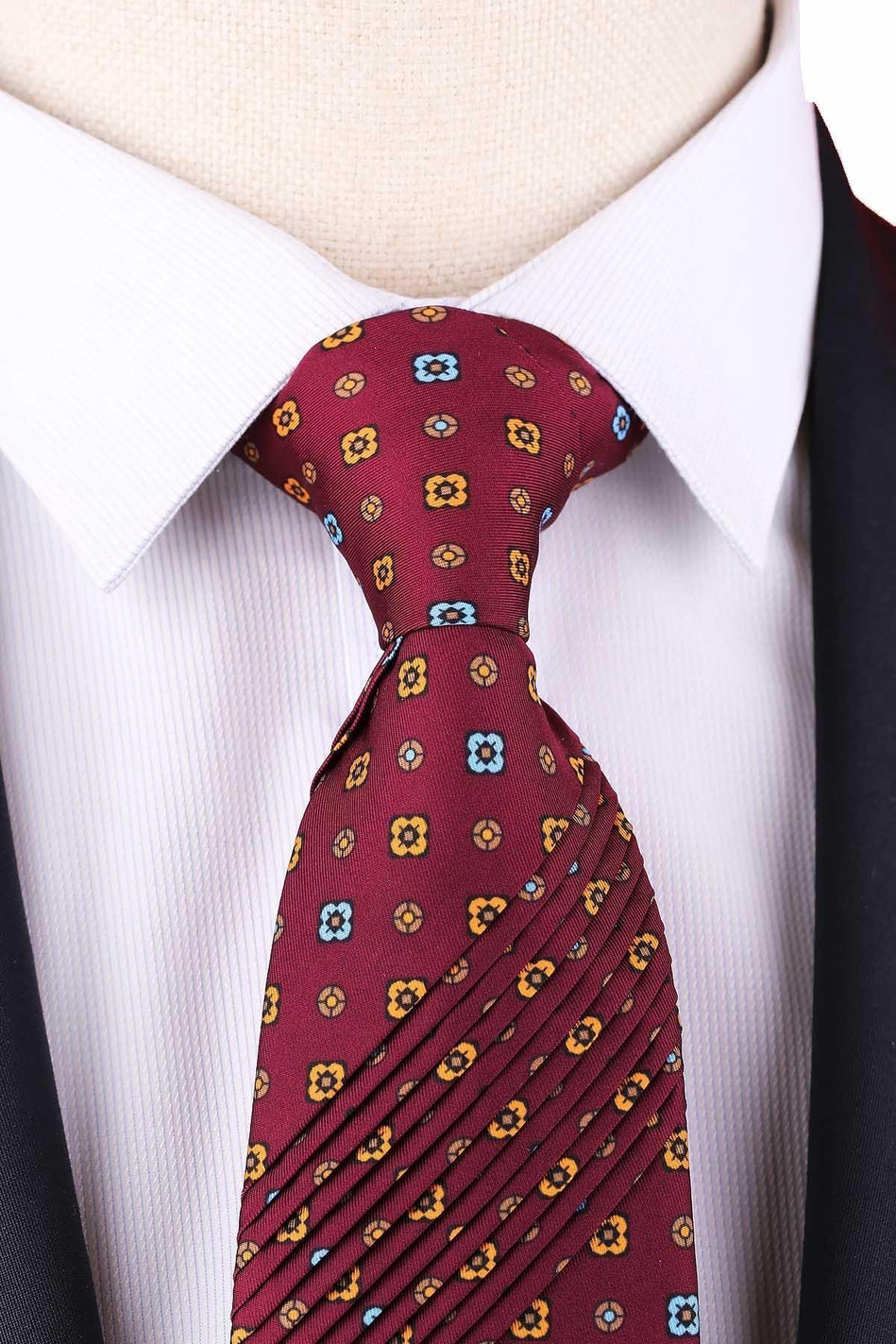 Murazzorotto Style Bordo Küçük Desen Piliseli Kravat CRK95