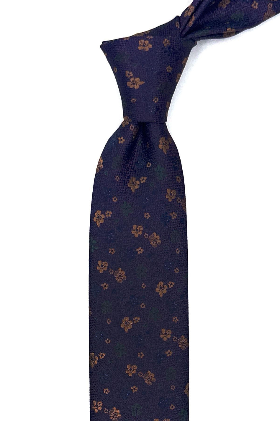 Mürdüm Çiçek Desen İnce Kravat SK7940