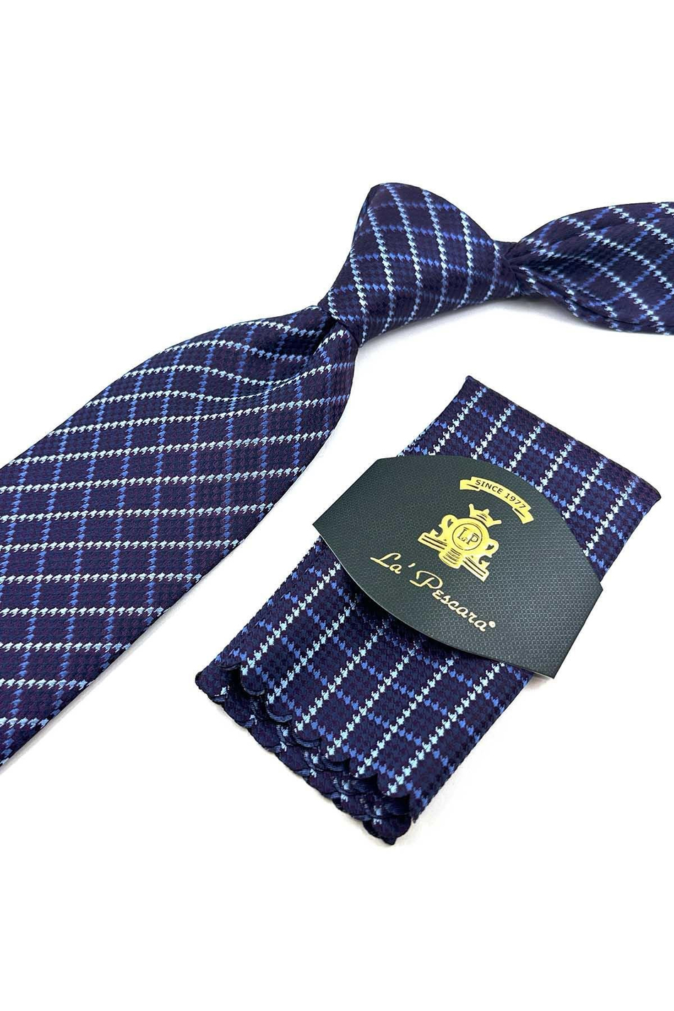 Mürdüm Kare Desen Mendilli Klasik Kravat KK12302