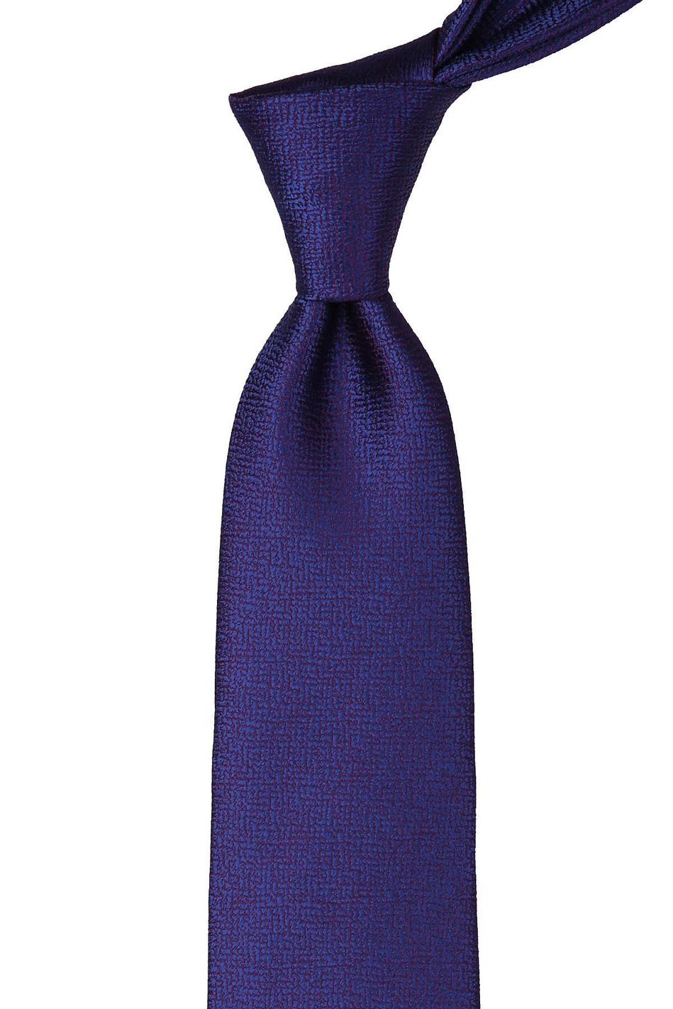 Mürdüm - Lacivert Kum Desen Mendilli Klasik Kravat KK10240
