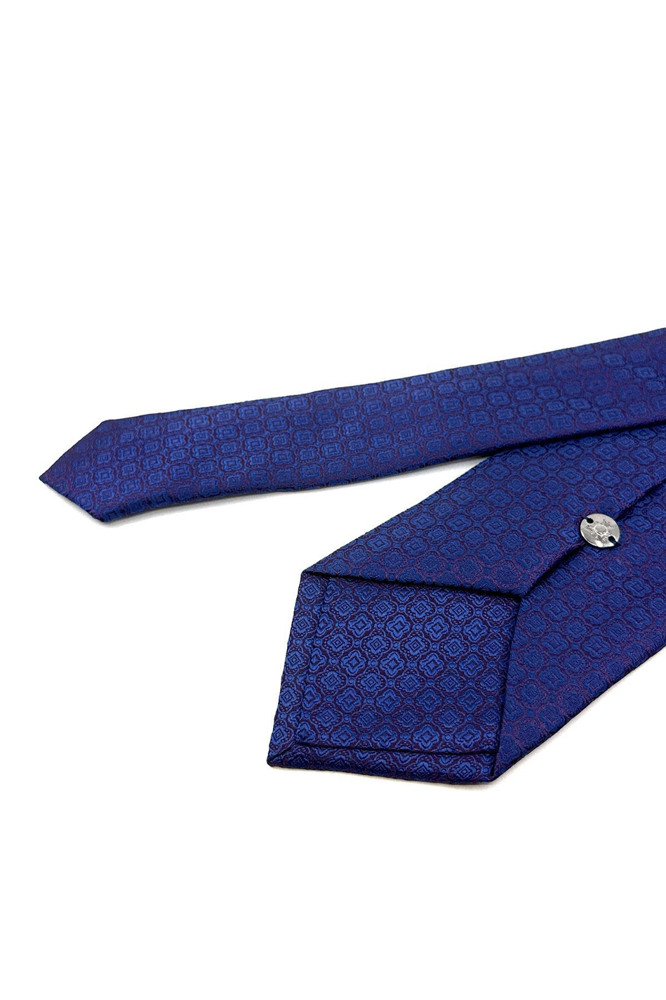 Mürdüm - Lacivert Motif Desen Mendilli Klasik Kravat KK11969