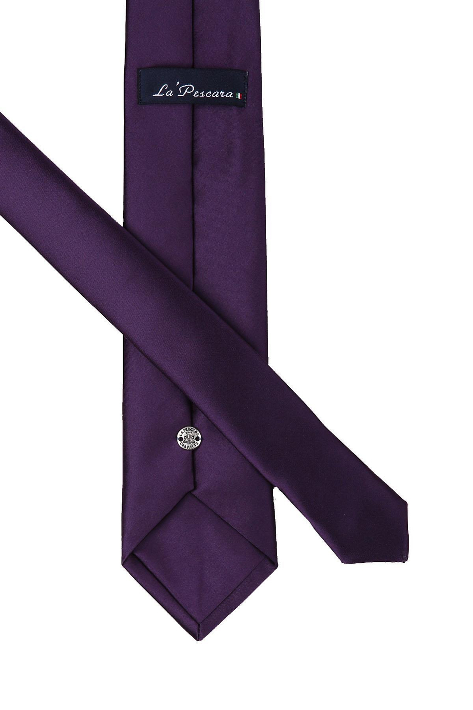 Mürdüm Mendilli Düz Saten Kravat 1118