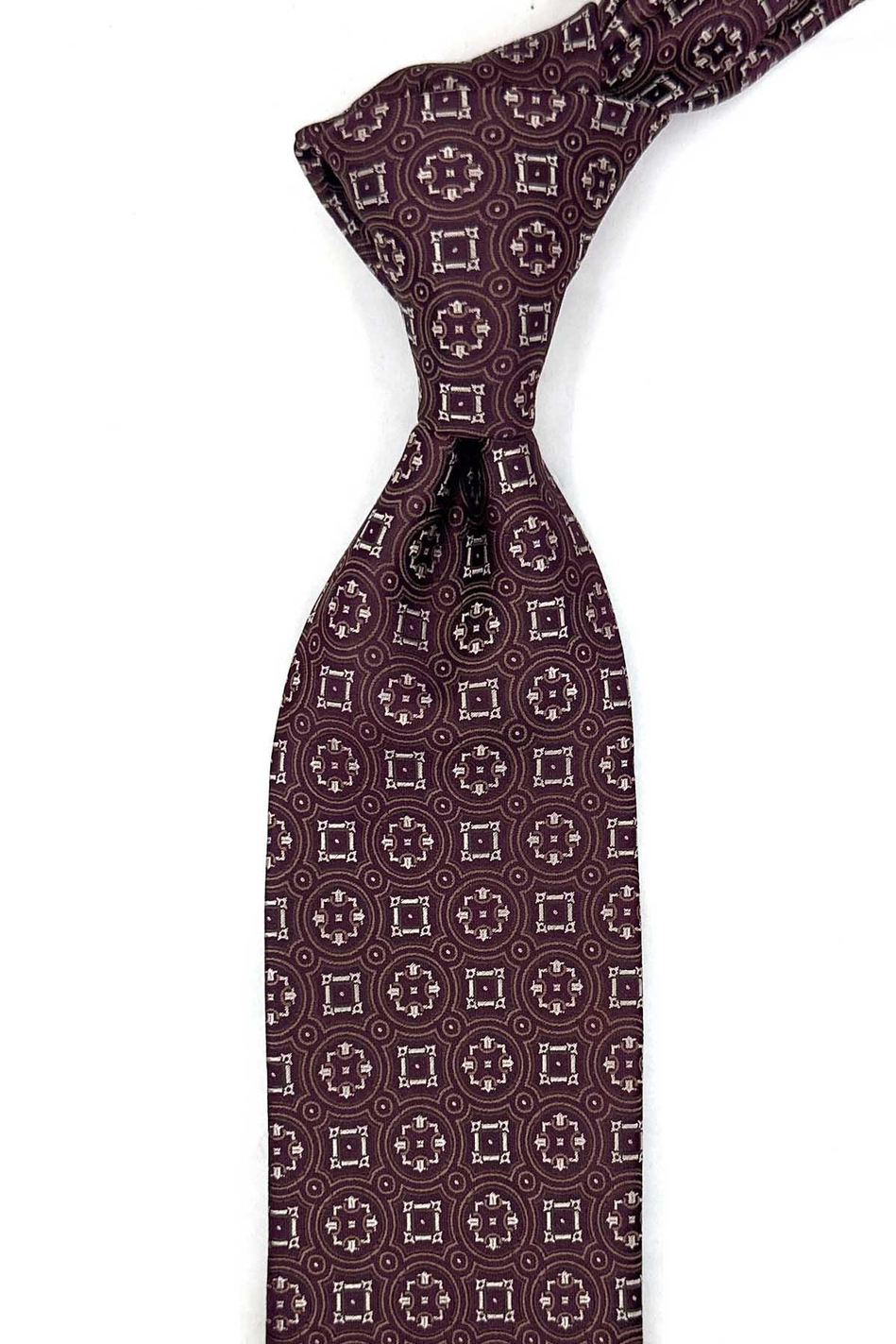 Mürdüm Motif Desen Mendilli Klasik Kravat KK14000