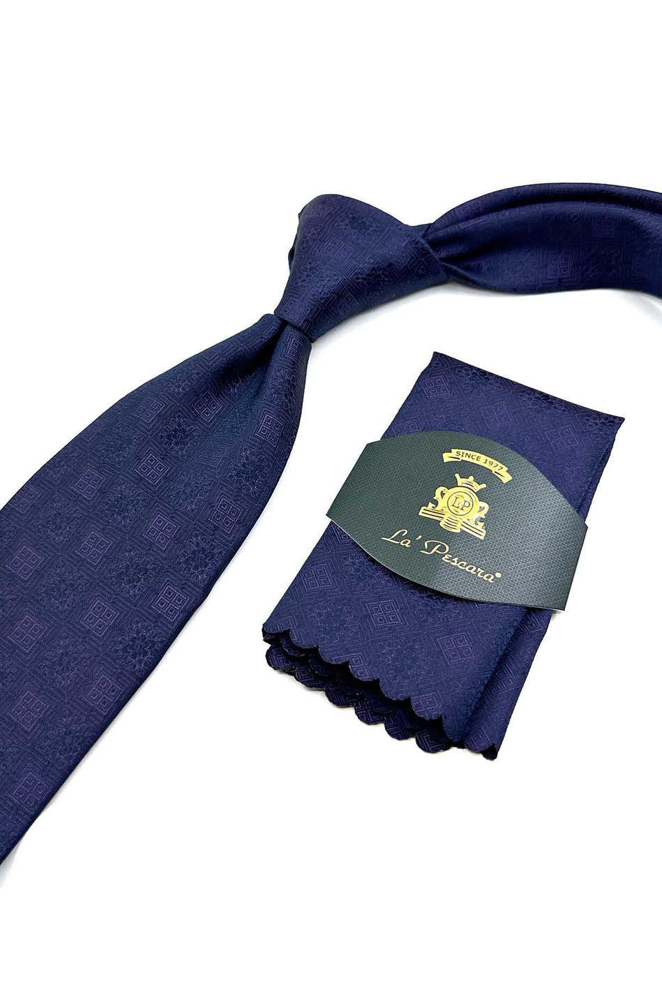 Mürdüm Motif Desen Mendilli Klasik Kravat KK12551