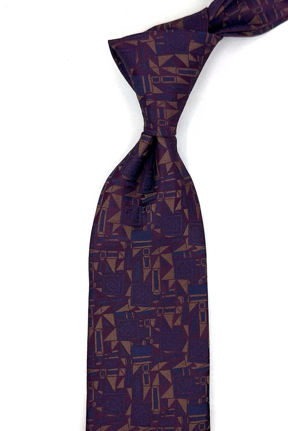 Mürdüm Motif Desen Mendilli Klasik Kravat KK14041