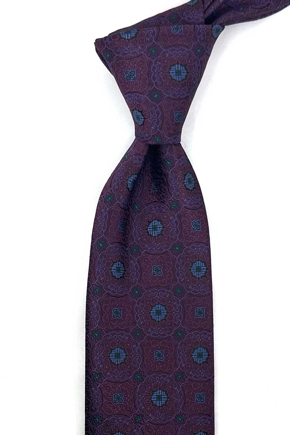 Mürdüm Motif Desen Mendilli Klasik Kravat KK13755