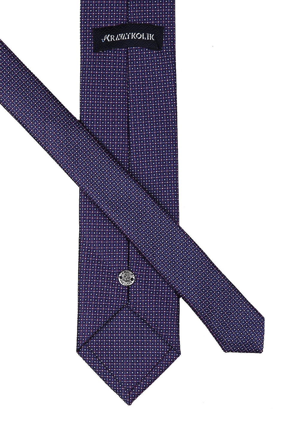 Mürdüm Nokta Desen Mendilli Klasik Kravat KK9378