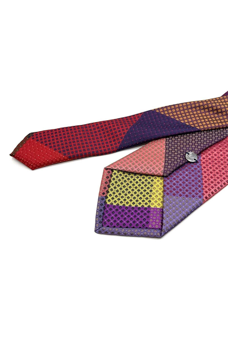 Nokta Desen Çok Renkli Patchwork Klasik Kravat KK13408