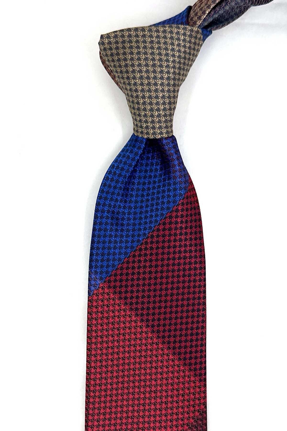 Nokta Desen Çok Renkli Patchwork Klasik Kravat KK13398