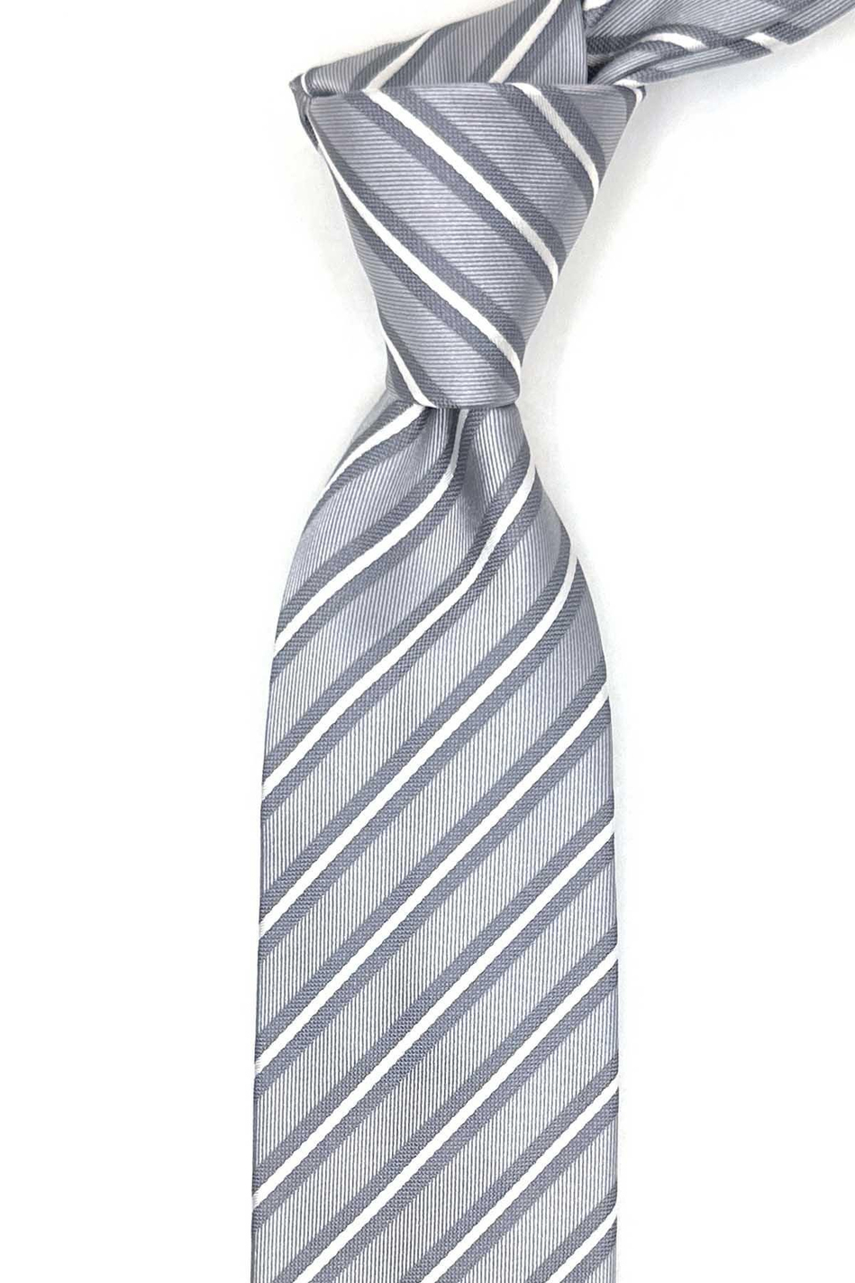 Omesso Style Gri İtalyan İpek Kravat İK2200