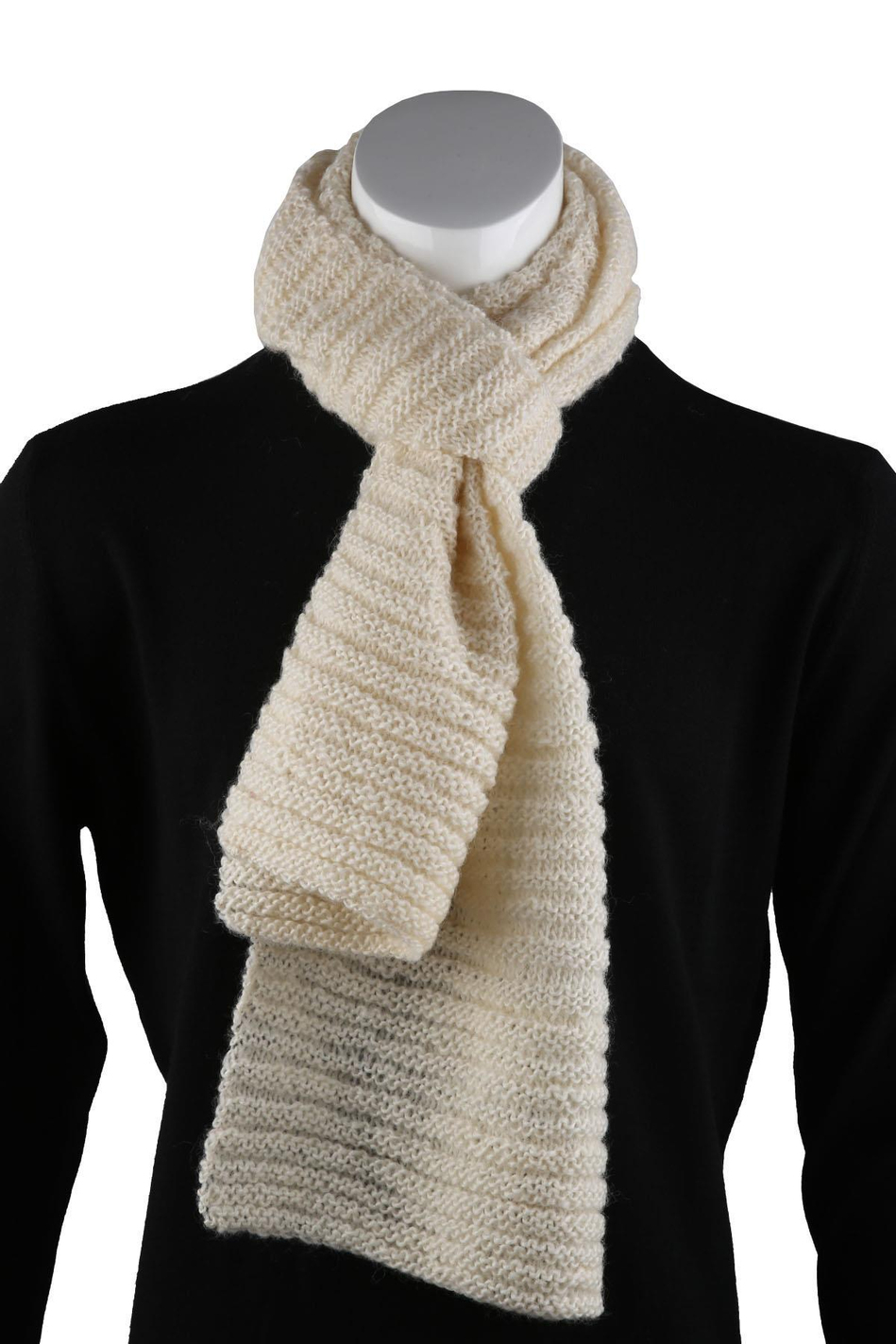 Osceola Style Krem Örgü Wool Kaşkol K466