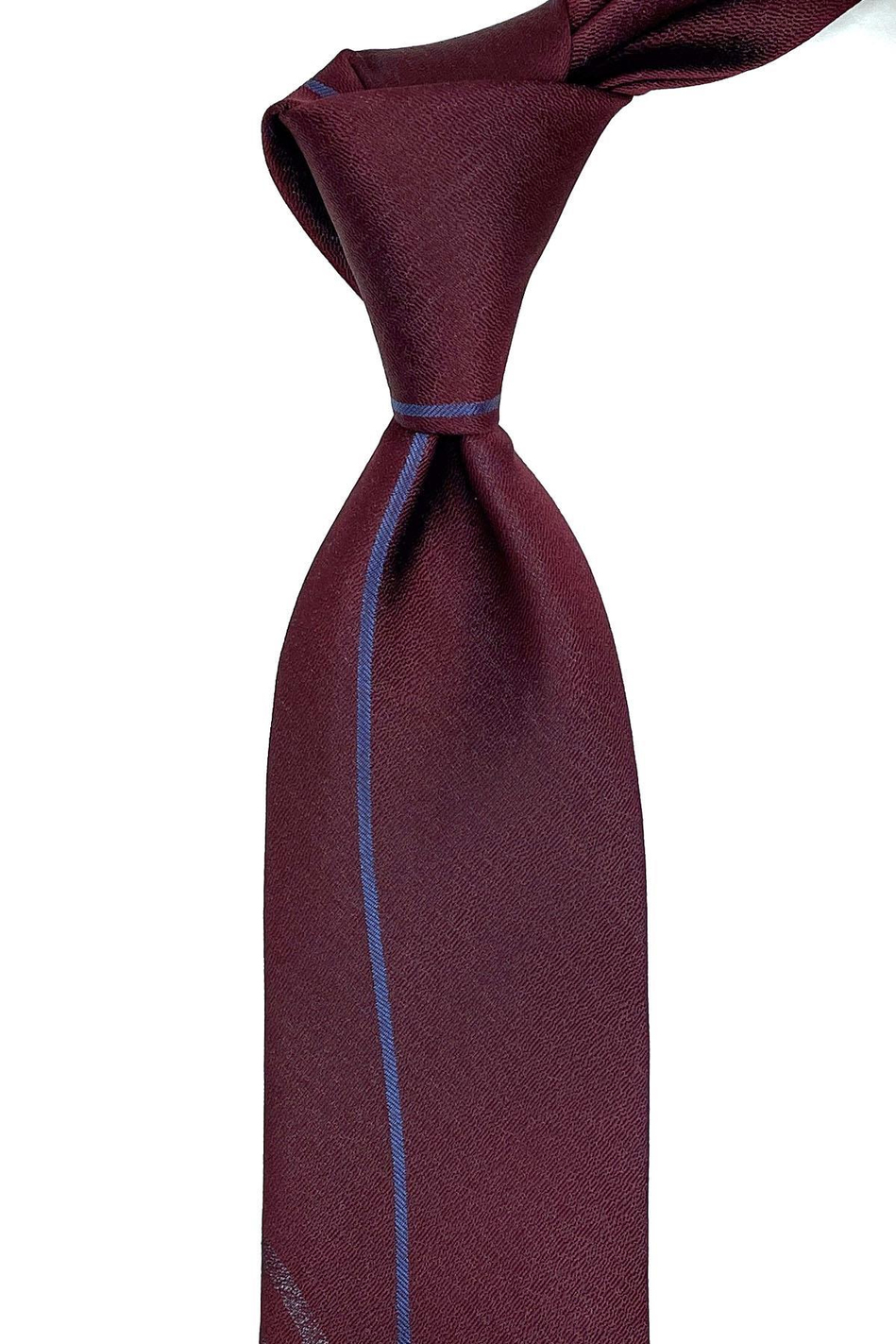Panoluola Style Bordo Motif Desen İtalyan İpek Kravat İK1225