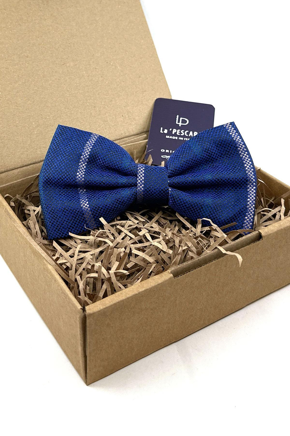 Parlement Mavi Çizgi Desen Büyük Papyon P1845