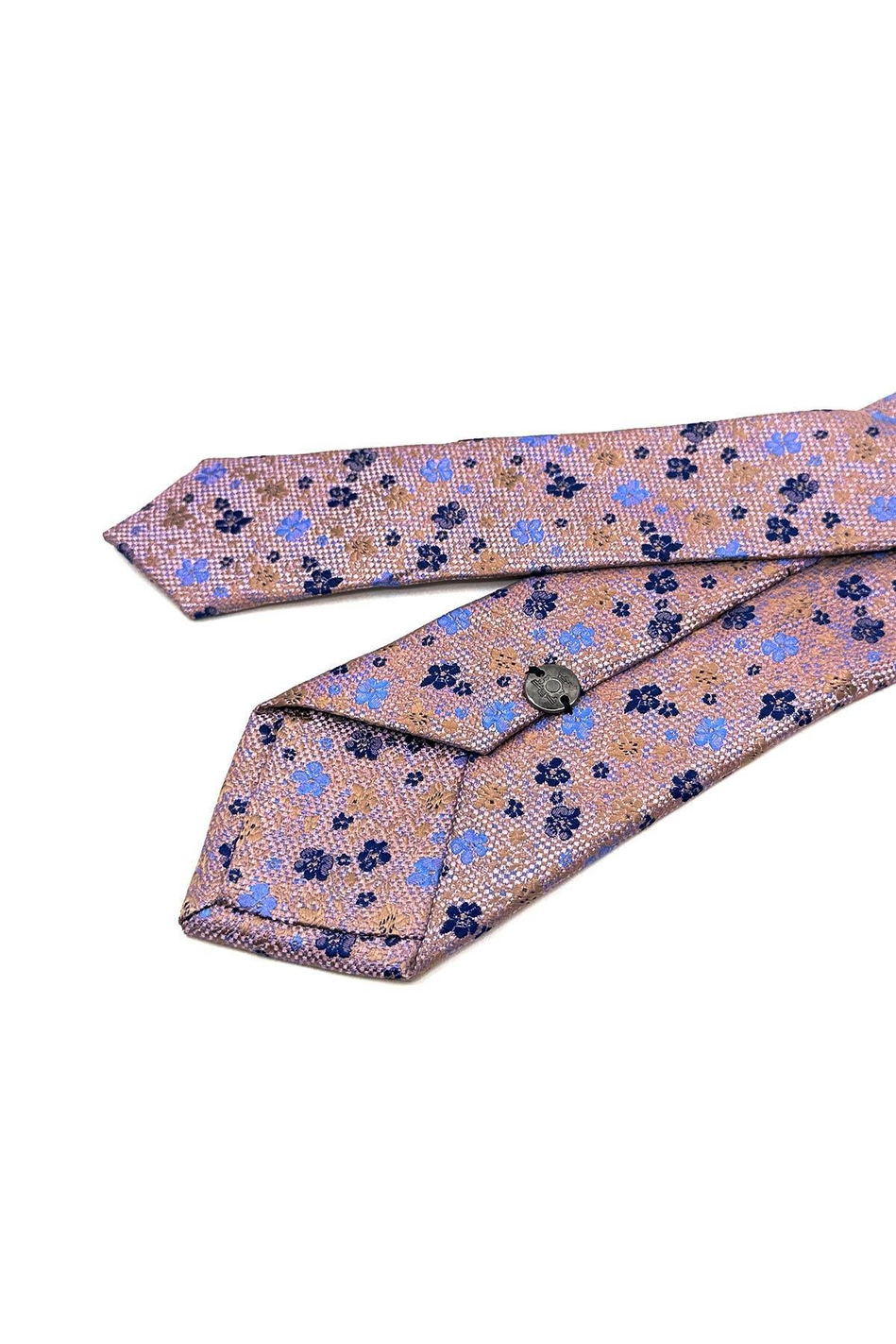 Pembe Çiçek Desen İnce Kravat SK7936