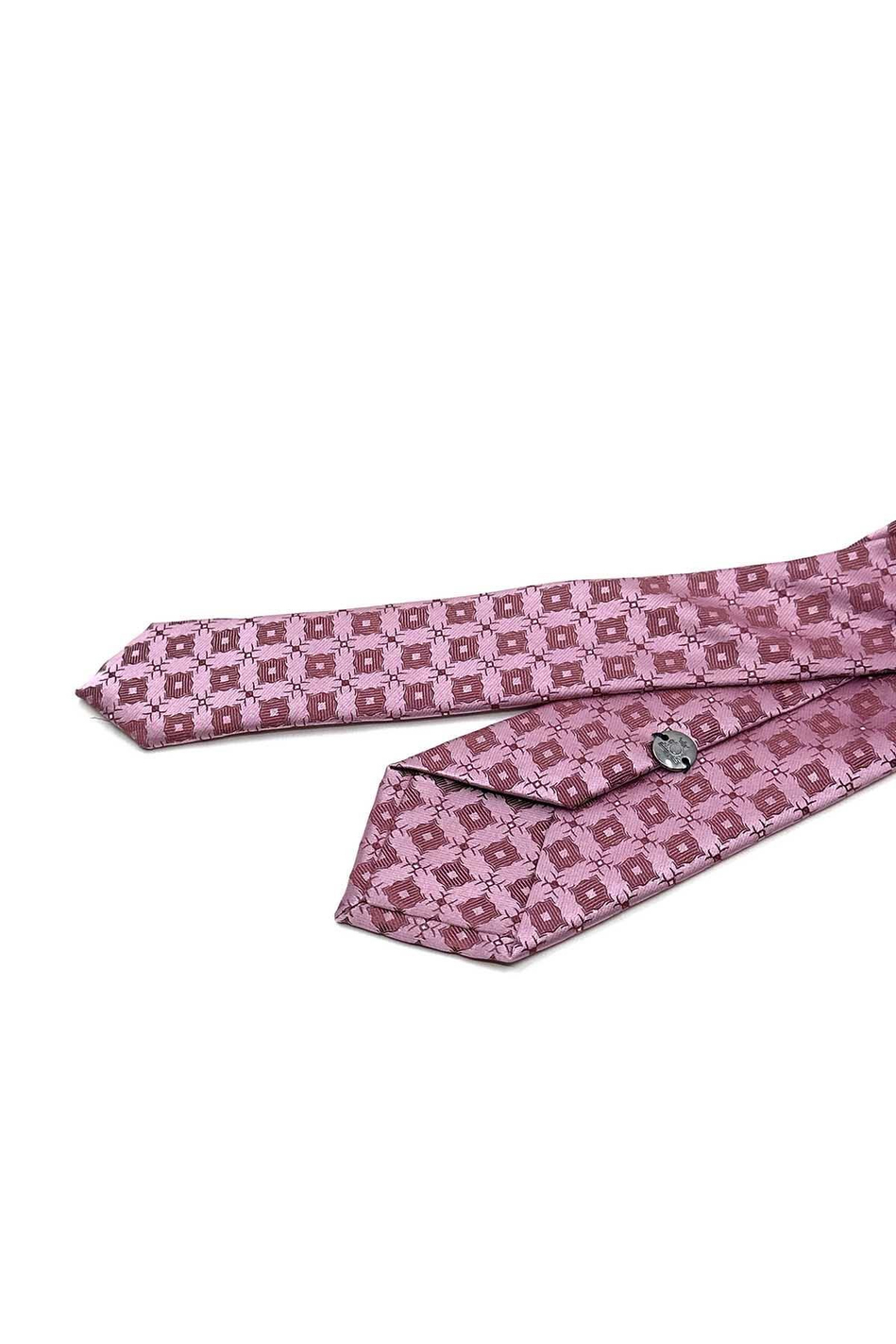 Pembe Kare Desen Slim Kravat SK7955