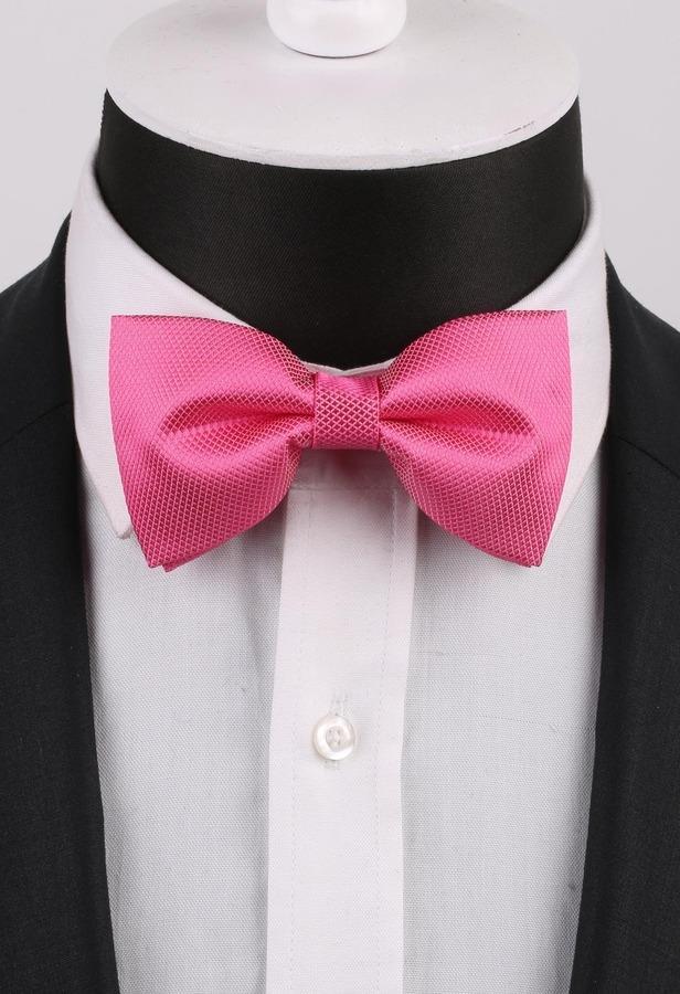 Pembe Kendinden Desenli Papyon P479