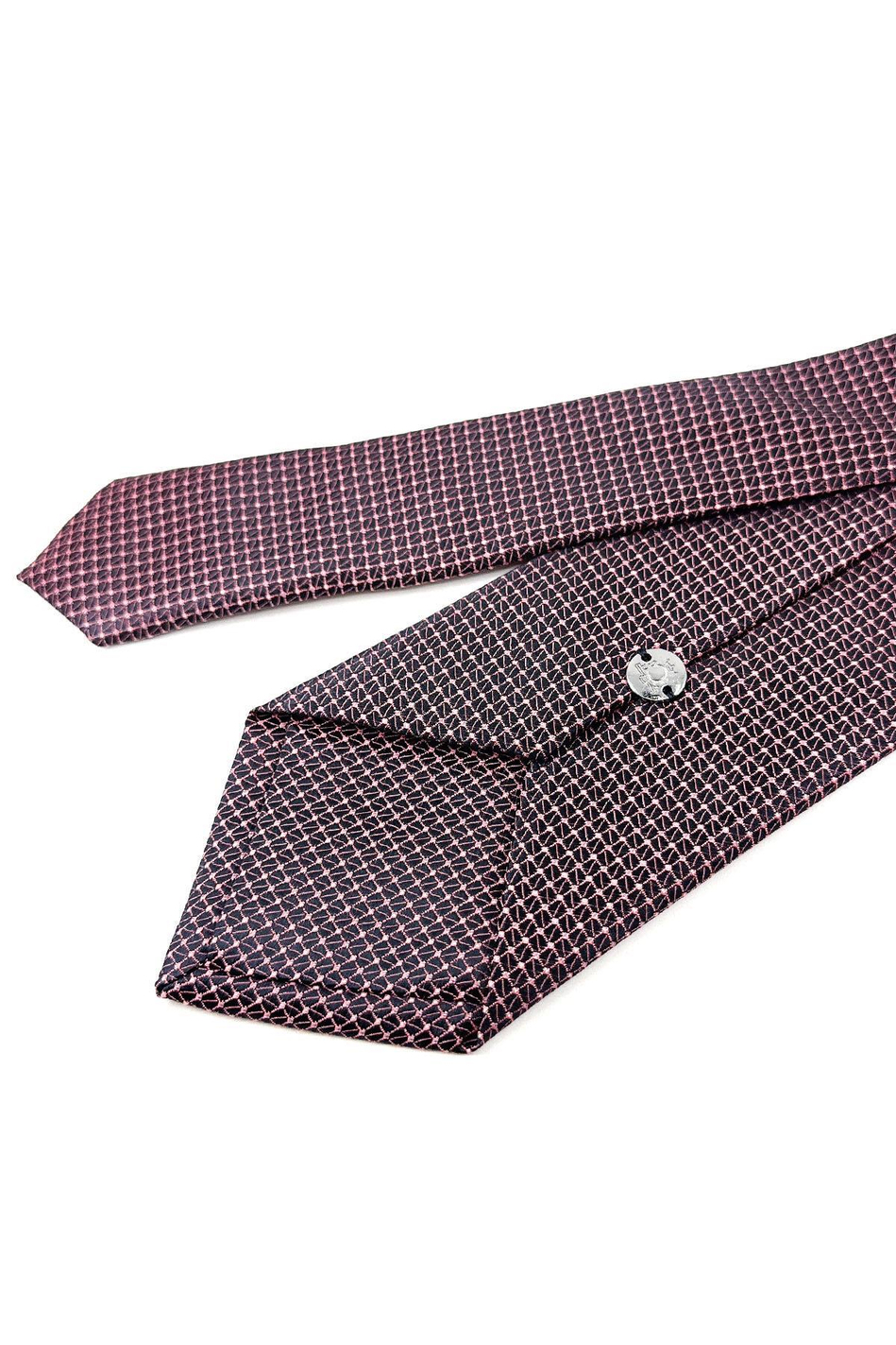 Pembe Nokta Desen Mendilli Klasik Kravat KK11117