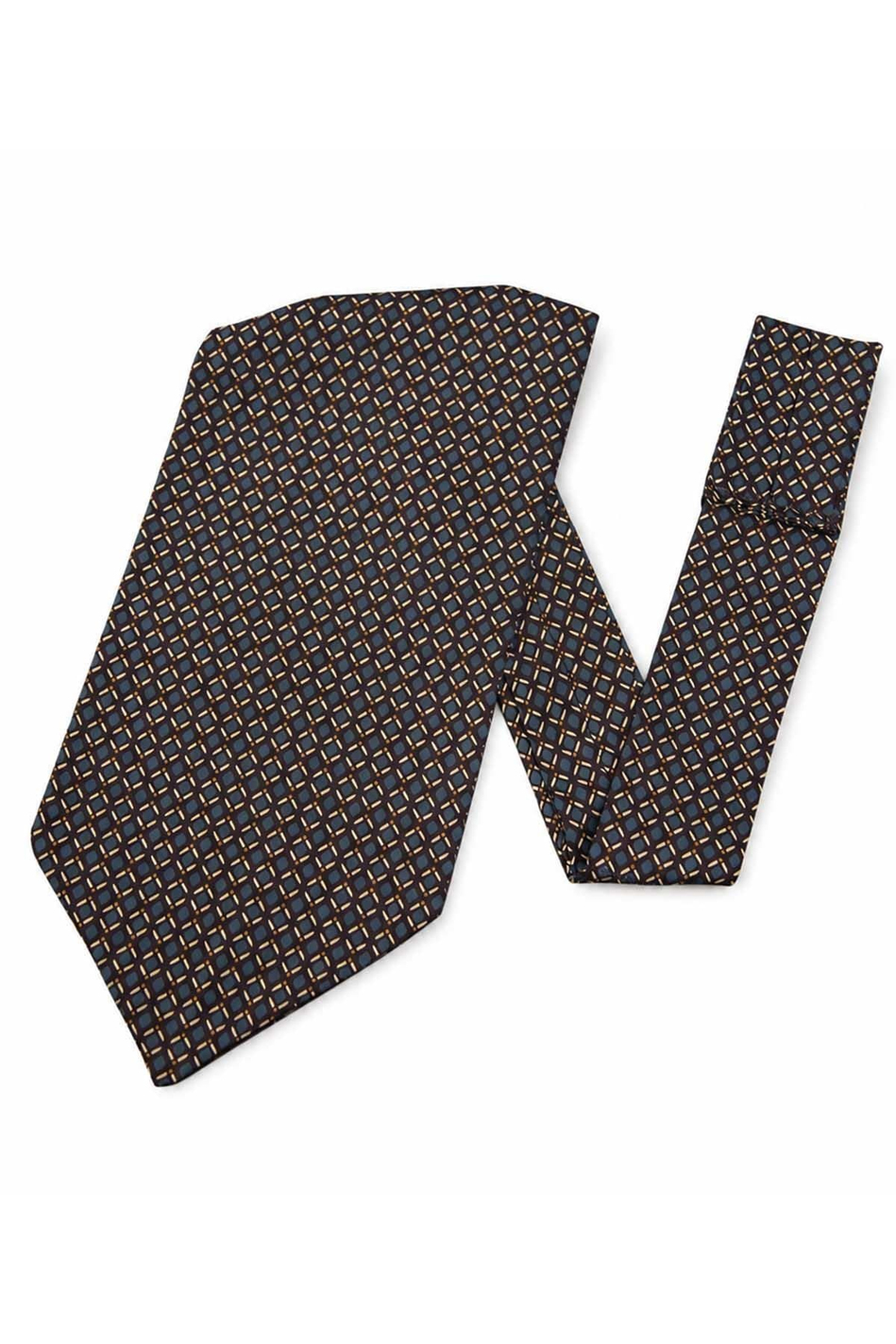 Petrol Küçük Desen Ascot Kravat K678