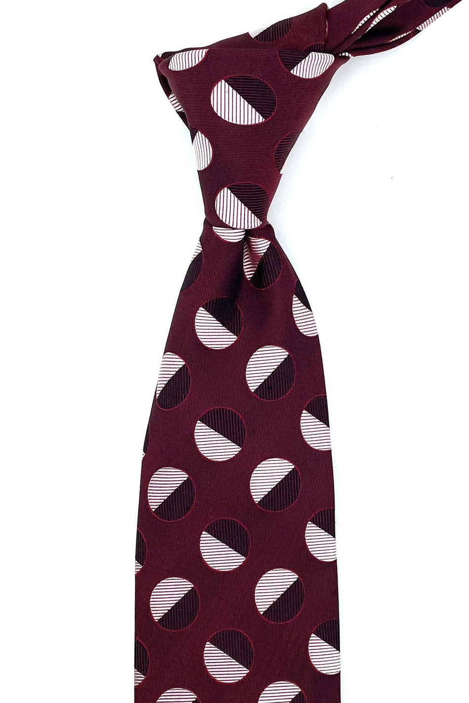 Regia Style Bordo Motif Desen İtalyan İpek Kravat İK1041