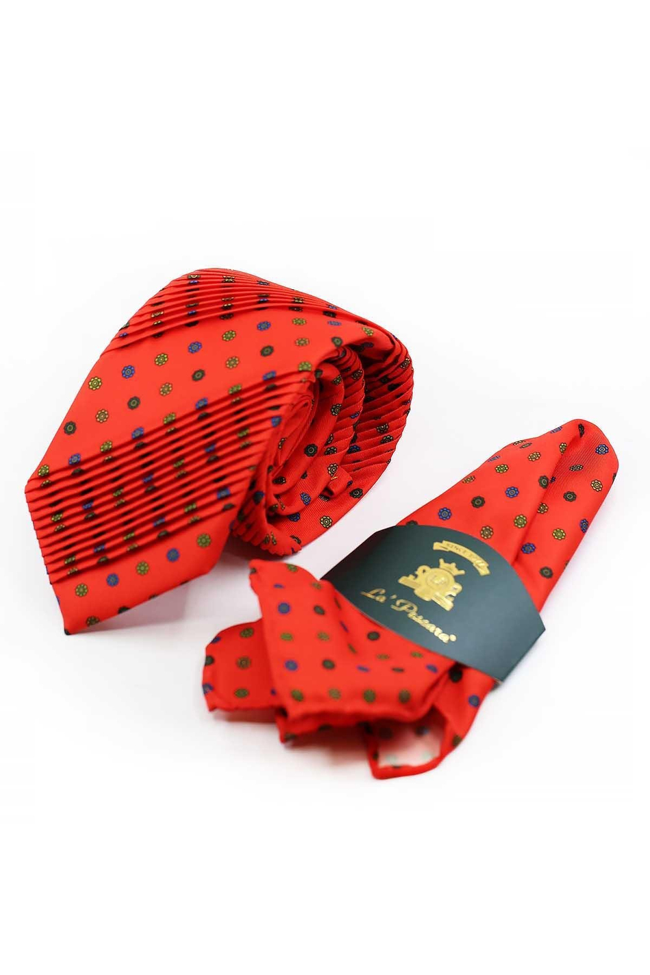 Romitello Style Kırmızı Küçük Desen Piliseli Kravat CRK91