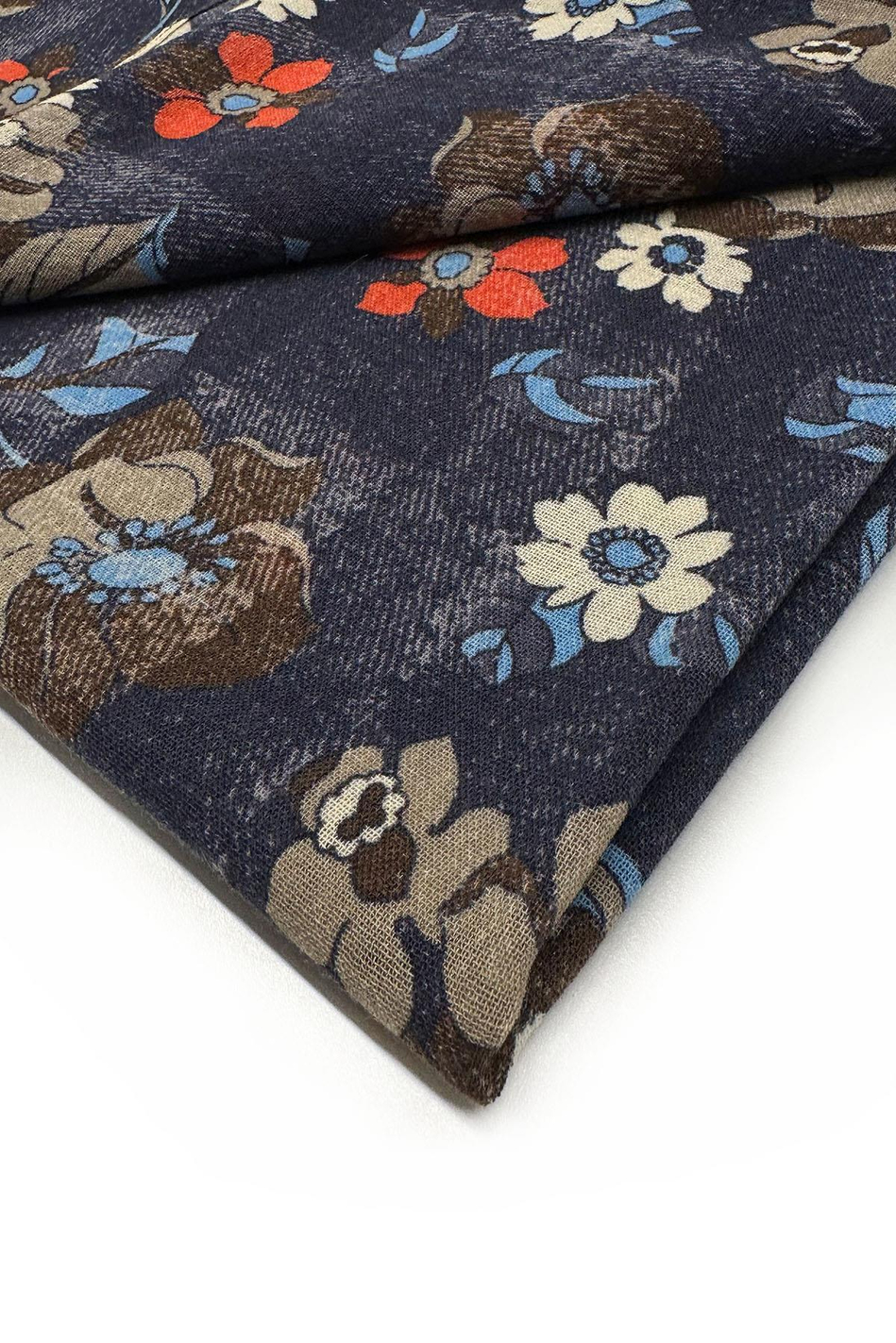 Rowley Style Lacivert Wool Kaşkol K475