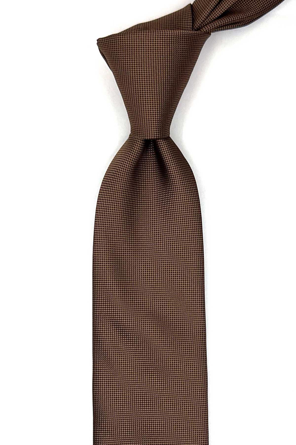 Russet Kahve Düz Slim Kravat SK8058