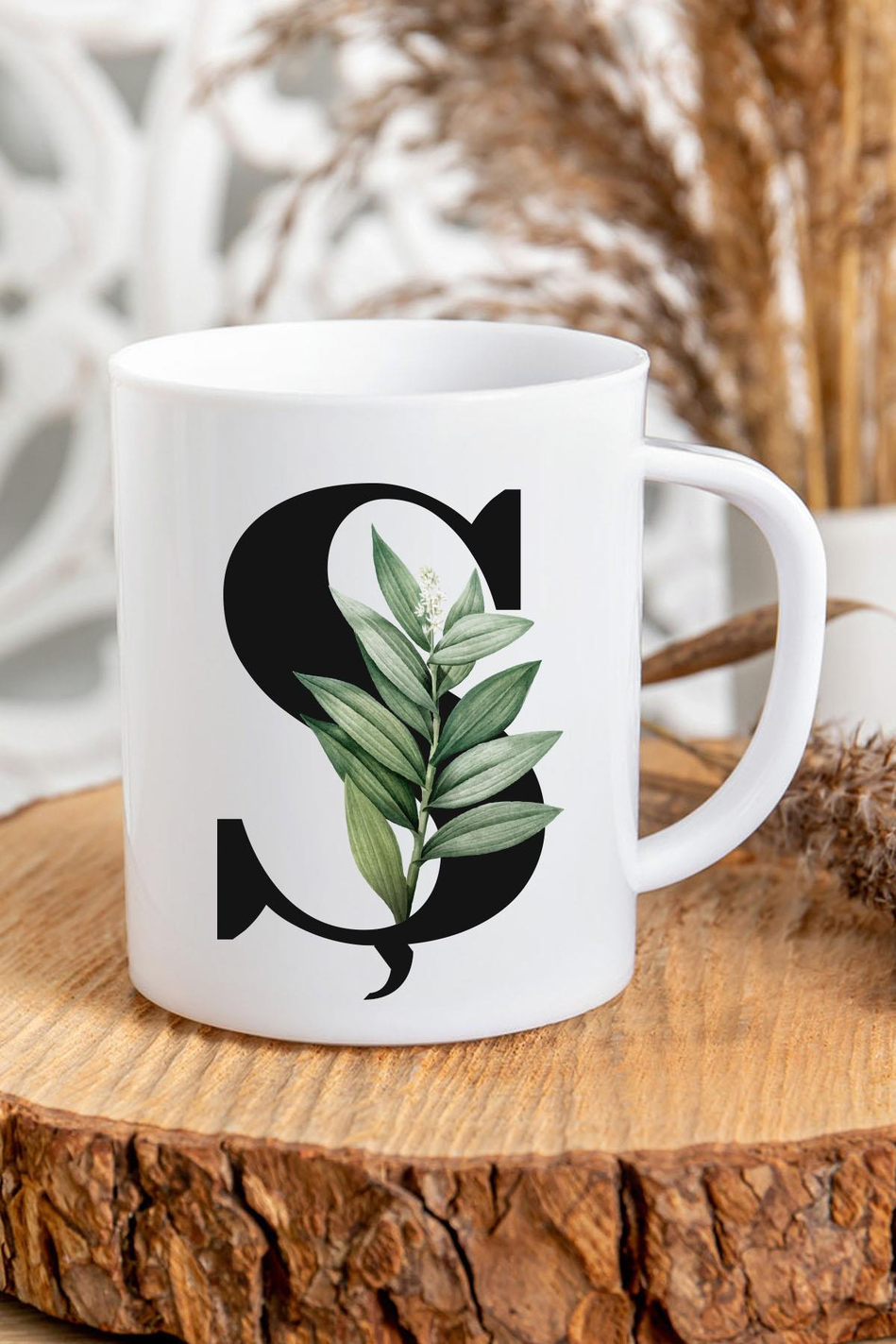 Ş Harfli Baş Harf Baskılı Kupa Bardak