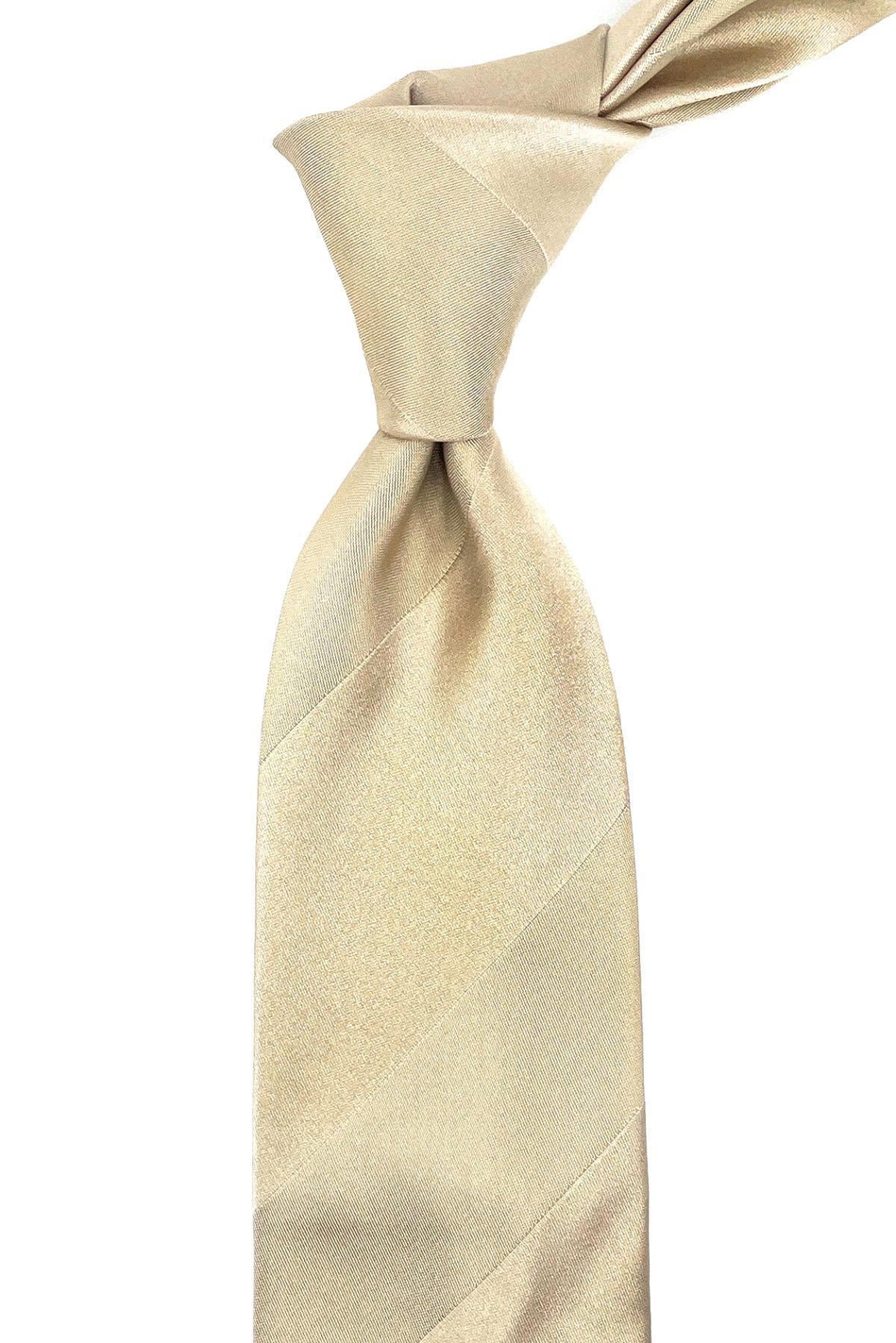 Sacrocu Style Bej Kendinden Desen İtalyan İpek Kravat İK1337