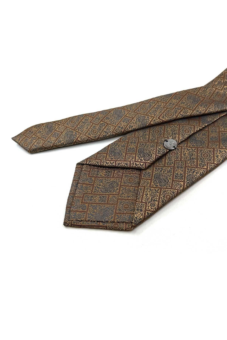 Safran Kare Desen Mendilli Klasik Kravat KK13330