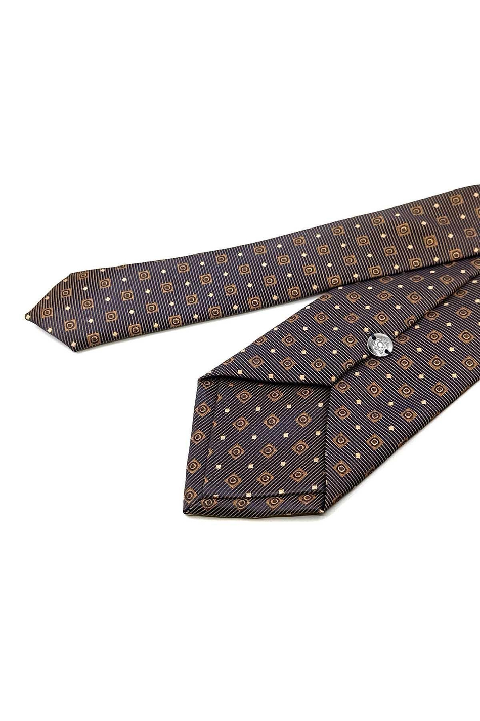 Safran - Lacivert Küçük Desen Mendilli Klasik Kravat KK12518
