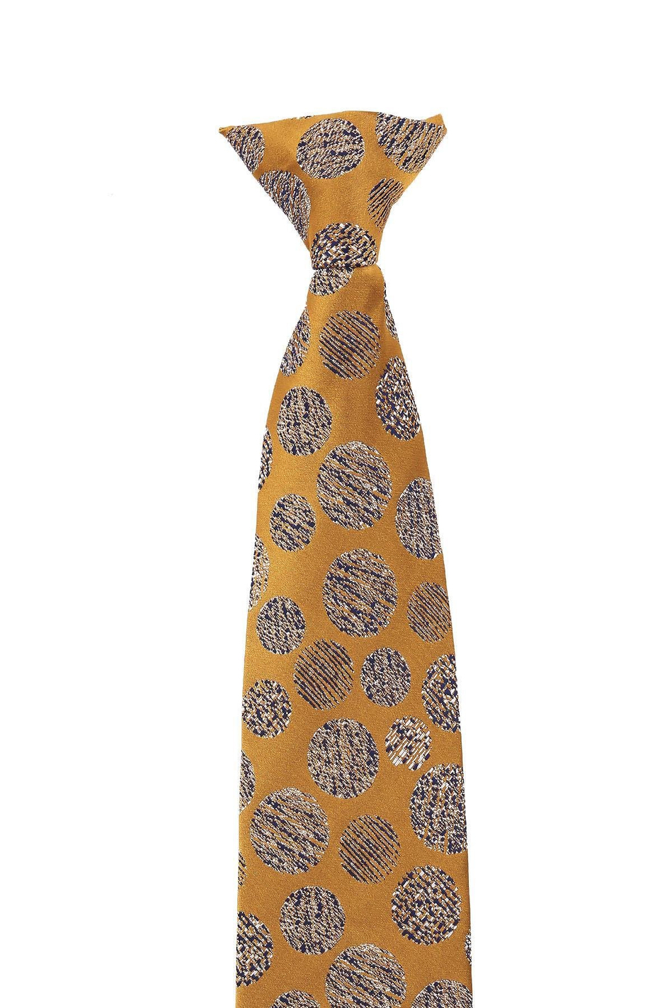 Safran Puantiye Desen Klipsli Kravat KLP338