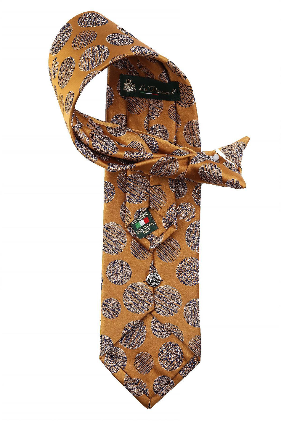 Safran Puantiye Desen Klipsli Kravat KLP338