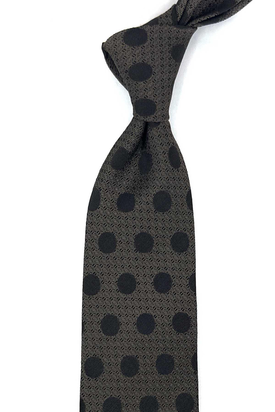 Sahara Style Kahverengi Puantiye Desen İtalyan İpek Kravat İK1604