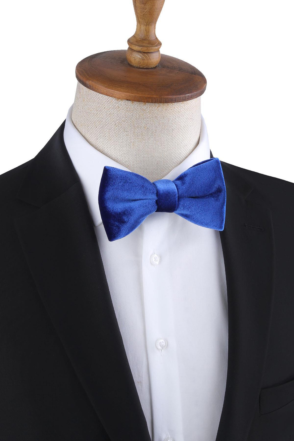 Saks Mavi Kadife Papyon P1688