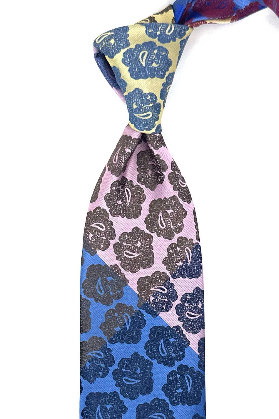 Şal Desen Çok Renkli Patchwork Klasik Kravat KK12188