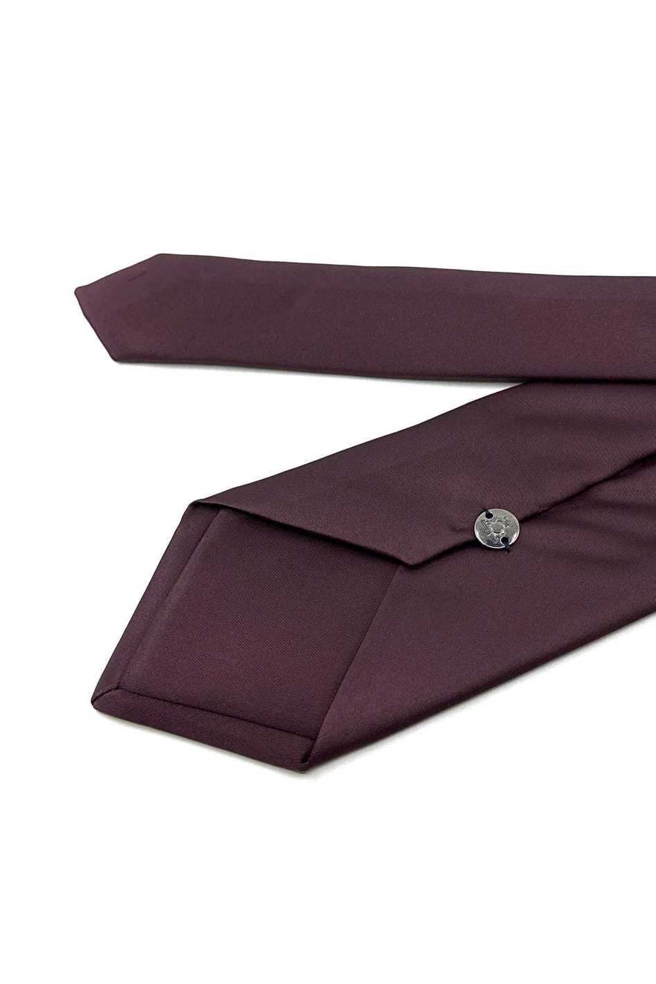 Şarabi Bordo Saten Düz Mendilli Klasik Kravat KK12065