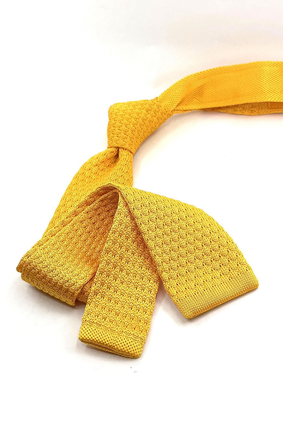 Sarı Düz Örgü Kravat ÖR8330