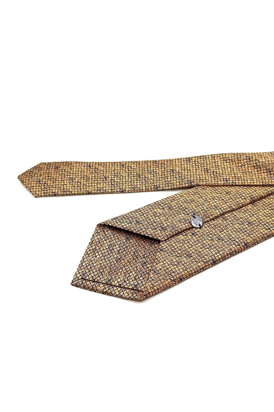 Sarı Kare Desen Mendilli Klasik Kravat KK13063