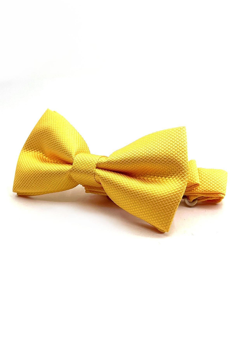 Sarı Kendinden Desen Papyon P1723