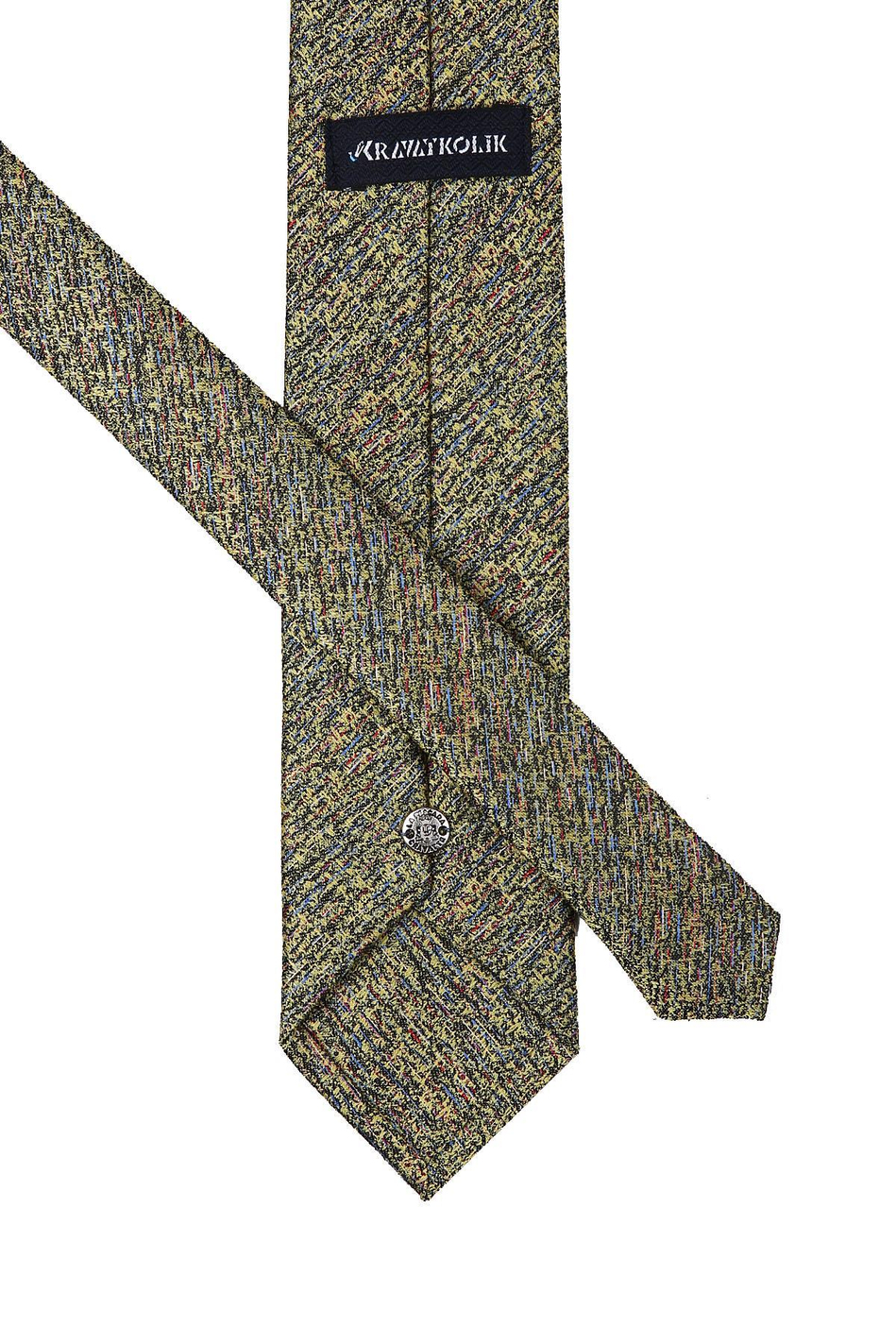 Sarı Küçük Desen Mendilli Klasik Kravat KK10037