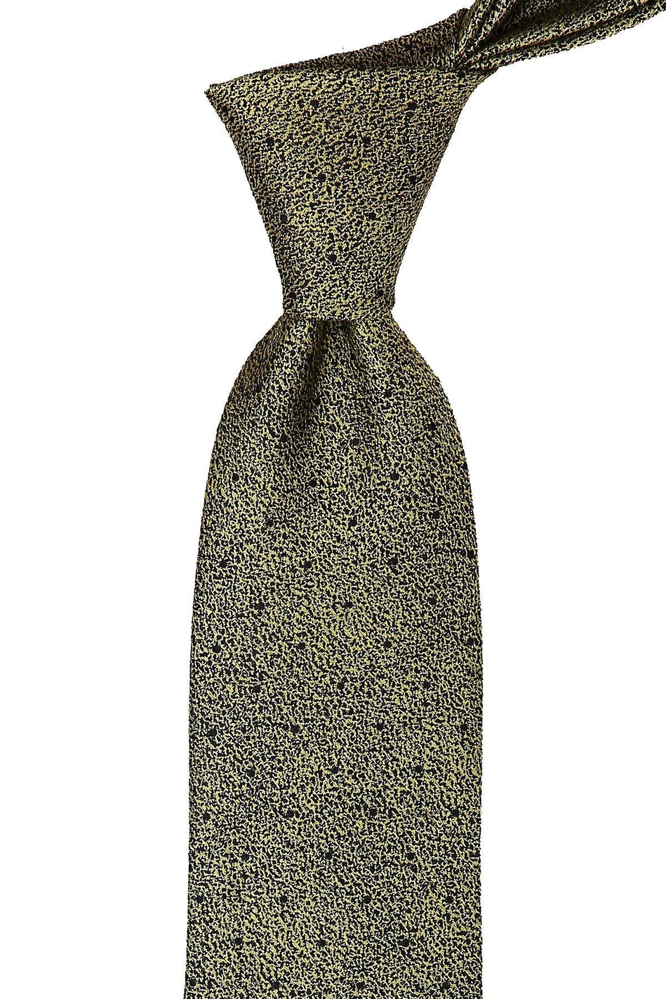 Sarı Kum Desen Mendilli Klasik Kravat KK9810