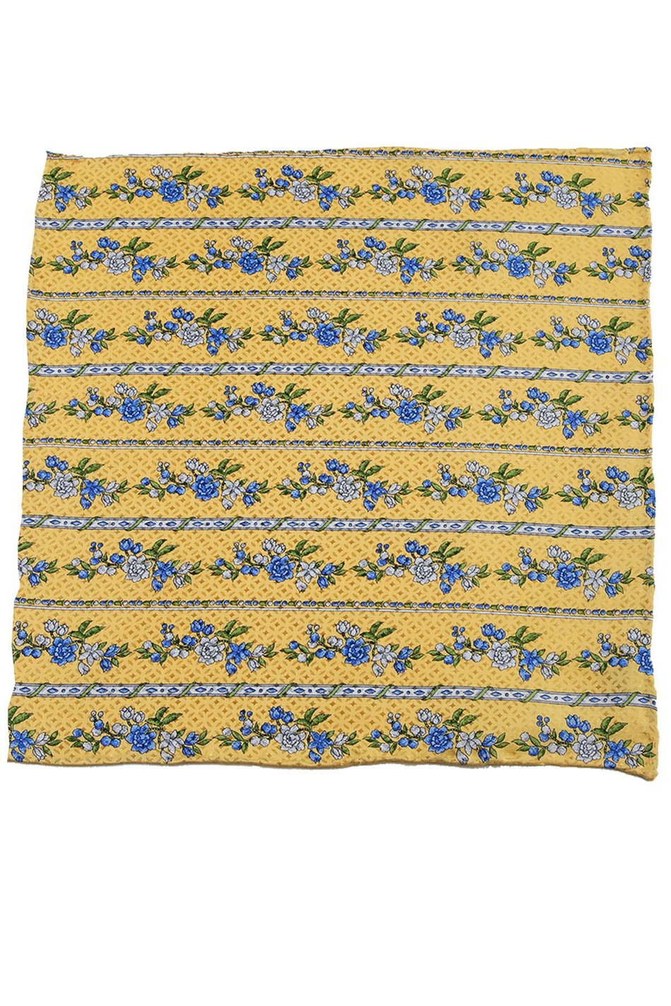 Sarı Motif Baskılı İpek Mendil SPS118
