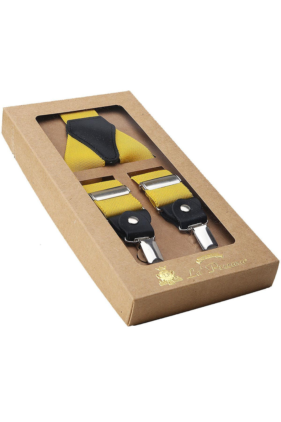 Sarı Renk Deri Bağlantılı Erkek Pantolon Askısı PAN35